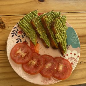 Avocado toast   at Cookie Lady in Rishikesh