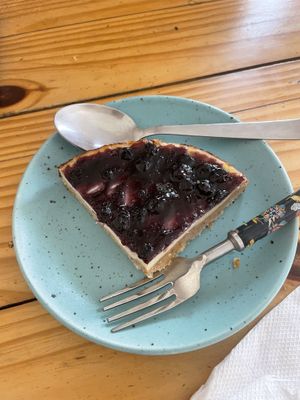 Blueberry cheesecake   at Cookie Lady in Rishikesh