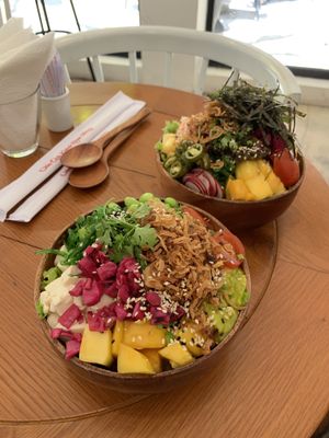 Tofu bowls at Poke Saigon in Ho Chi Minh City