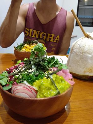 Vegan bowls at Poke Saigon in Ho Chi Minh City