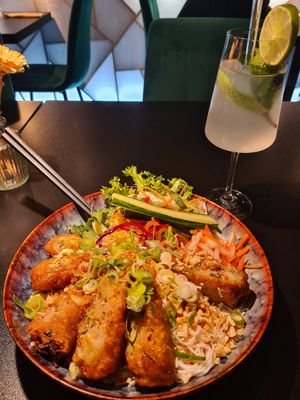 Nr. 36 vegan Rice noodles and housemate spring rolls - yummi at Saigon Village in Gersthofen