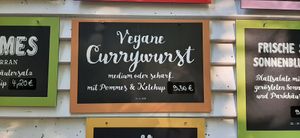 Vegan curry sausage at Waldgaststätte Parkhäusl in Augsburg