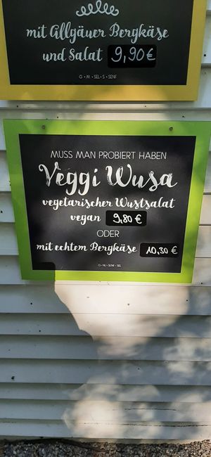 Vegan sausage salad at Waldgaststätte Parkhäusl in Augsburg