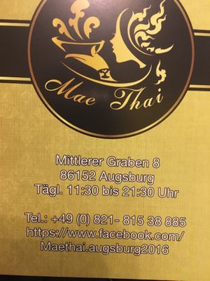 Takeaway Menu at Maethai in Augsburg