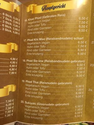 Takeaway Menu at Maethai in Augsburg