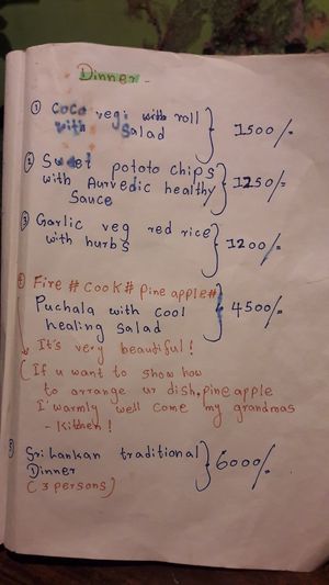 Menu 7 at Welle Gedara Homestay & Cooking in Weligama