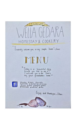 Menu at Welle Gedara Homestay & Cooking in Weligama