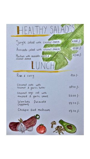 Menu at Welle Gedara Homestay & Cooking in Weligama