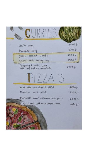 Menu at Welle Gedara Homestay & Cooking in Weligama