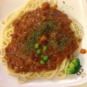 Spaghetti Bolognese at Loving Hut - Huaining in Taipei