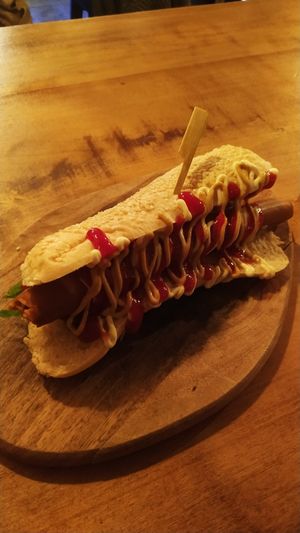 Hot dog at Apuro Vegan Bar in Porto