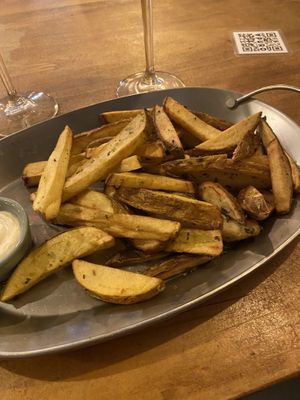 French fries   at Apuro Vegan Bar in Porto