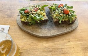 Rainbow toast  at Apuro Vegan Bar in Porto