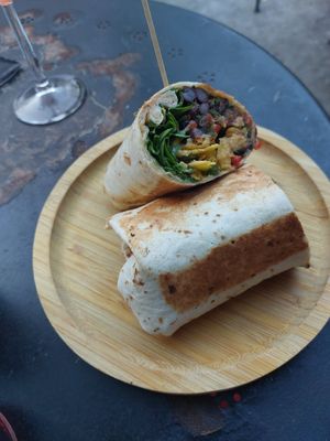 papi burrito (yum) at Apuro Vegan Bar in Porto