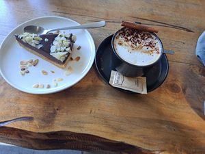 Chocolate sugar free torte at Apuro Vegan Bar in Porto