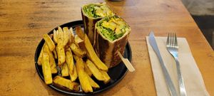 Laxy Burrito at Apuro Vegan Bar in Porto
