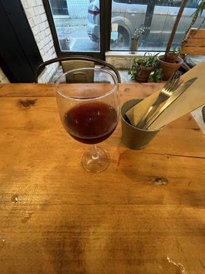 Natural  red wine  at Apuro Vegan Bar in Porto