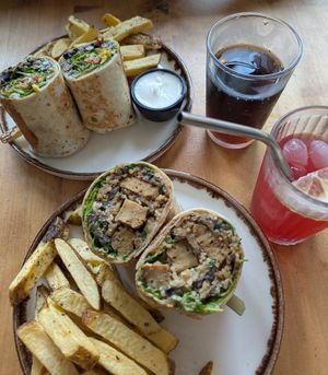 Burrito Kahlo and evil, very delicious. at Apuro Vegan Bar in Porto