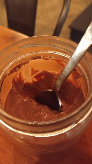 Mousse de cacau! at Apuro Vegan Bar in Porto