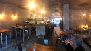 Interior from the back at Apuro Vegan Bar in Porto