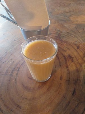 Zumo de pera natural 100% at Apuro Vegan Bar in Porto