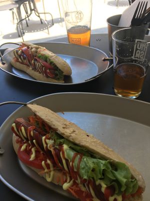 Hotdog at Apuro Vegan Bar in Porto