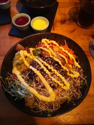Burger Bowl at Apuro Vegan Bar in Porto
