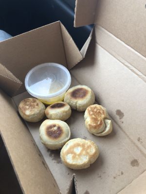 Vegan garlic butter with the dough balls  at Ivy House in Sunderland