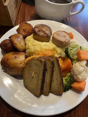 Vegan roast before gravy  at Ivy House in Sunderland