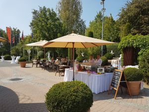 Summer terrace at Olivo d'Oro at Olivo d'Oro in Marktheidenfeld-altfeld