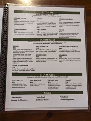 Vegan pizza, tofu sandwich, and veggie sandwich can be made vegan with cheese substitution. Note: pita bread and black bean burger are NOT vegan at Barley's Taproom & Pizzeria in Spindale