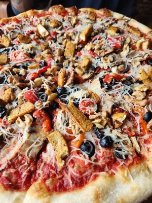 Walnut topping is good but they should chop the nuts into pieces first at Barley's Taproom & Pizzeria in Spindale