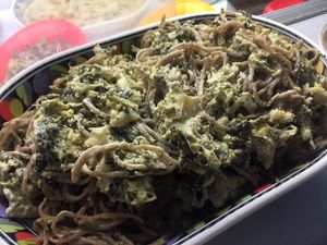 Soba with cream&broccoli at Come a Casa in Milan