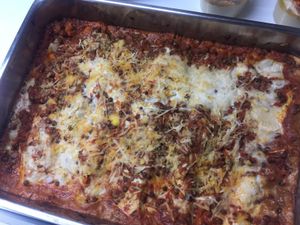 Lentils Lasagne at Come a Casa in Milan