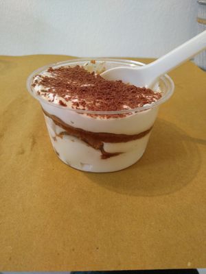 The best tiramisu ever (with rice milk) at Come a Casa in Milan