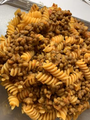 Pasta gluten free with lentils at Come a Casa in Milan