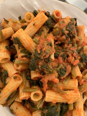Pasta with tomato at Come a Casa in Milan