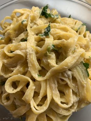 Tagliatelle gluten free with topinambur  at Come a Casa in Milan