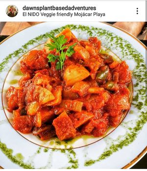 & husband had the Goulash 😋💕 at El Nido Veggie Friendly in Mojacar