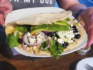 Mediterranean pita at Joe Vinny & Bronsons Bohemian Cafe in El Paso