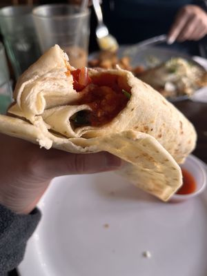 Vegetarian burrito  at Joe Vinny & Bronsons Bohemian Cafe in El Paso