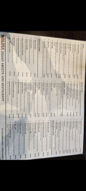  at Bolina Sweets and Indian Restaurant in Christchurch