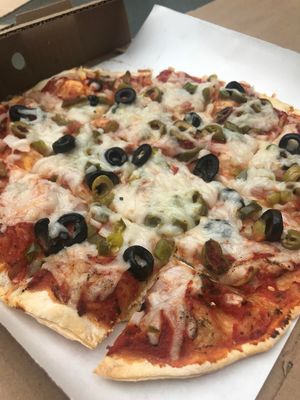 Build your own vegan pizza!  We have Gardein ground crumbles, soy chorizo, Daiya mozzarella and cheddar and all sorts of fresh veggies! at Jake's Stadium Pizza in Mankato