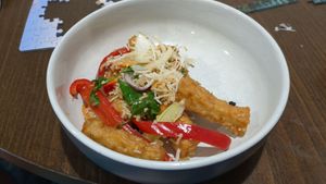 Entrée: Salt & pepper tofu ($9.0) at Simply Thai in Ridgehaven