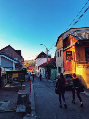 street just outside the restaurant at Indigo in Cluj-napoca