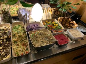 Salad buffet at Klaus K in Helsinki