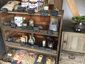 Little shop in the entrance at TSUNAGORO in Yokohama