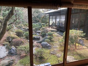 Beautiful garden view  at Tofu Manjyu Okutan Kiyomizu in Kyoto