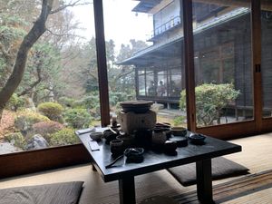 Table setting  at Tofu Manjyu Okutan Kiyomizu in Kyoto