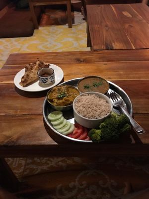 Vegan Thali at Nireas Healthy Haven in Palolem